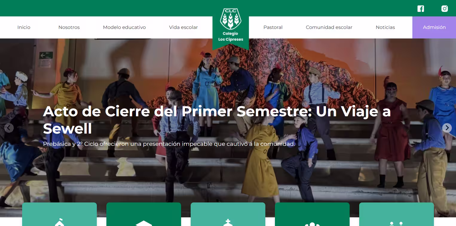 Sitio del Colegio Los Cipreses.