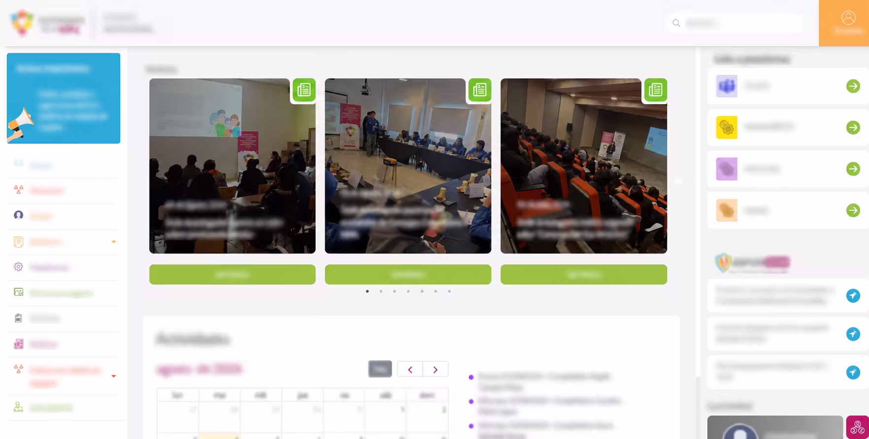Intranet institucional de la Defensoría de la Niñez.